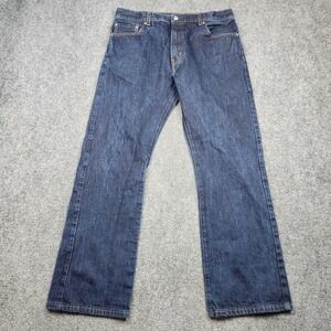 Levis 517 Bootcut Jeans Mens 36x32 Blue Dark Wash Slim Fit Denim Casual